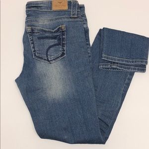 2x$20 Sneak Peak Jeans Distressed Skinny Jean Sz 9